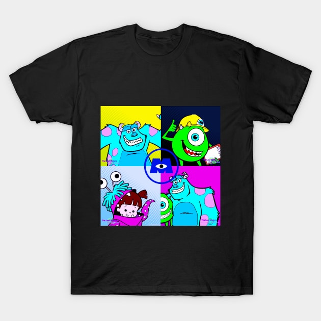 monsters inc pop art quad T-Shirt by EnceladusWaters